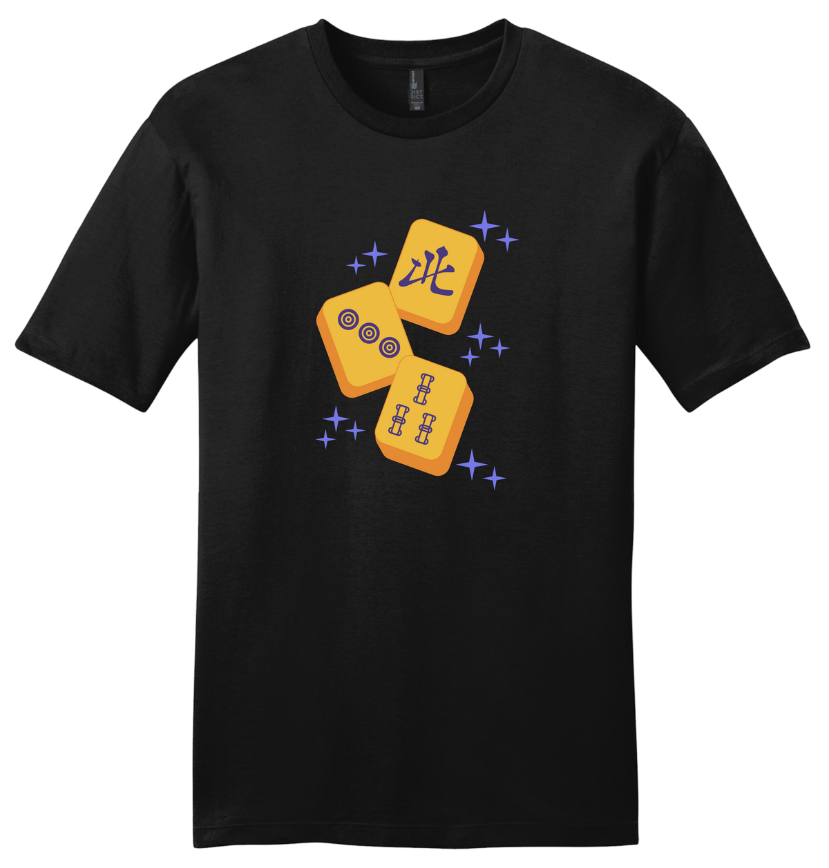 Mahj Art F Sparkle Tiles Unisex Cotton T
