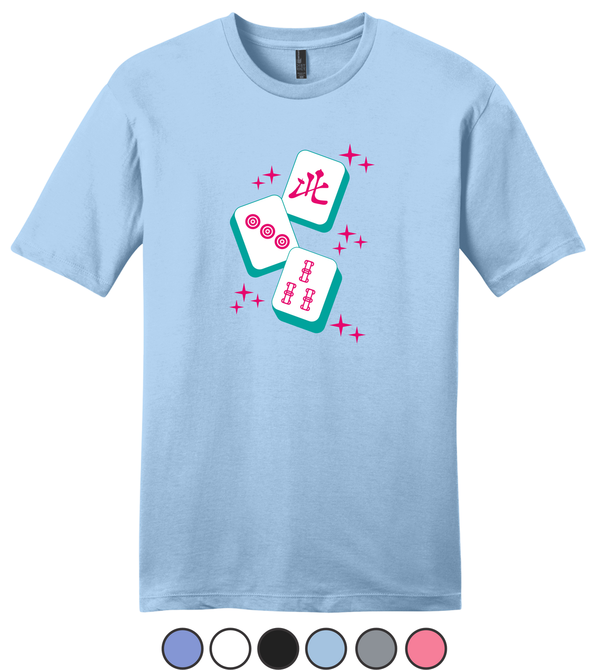 Mahj Art F Sparkle Tiles Unisex Cotton T