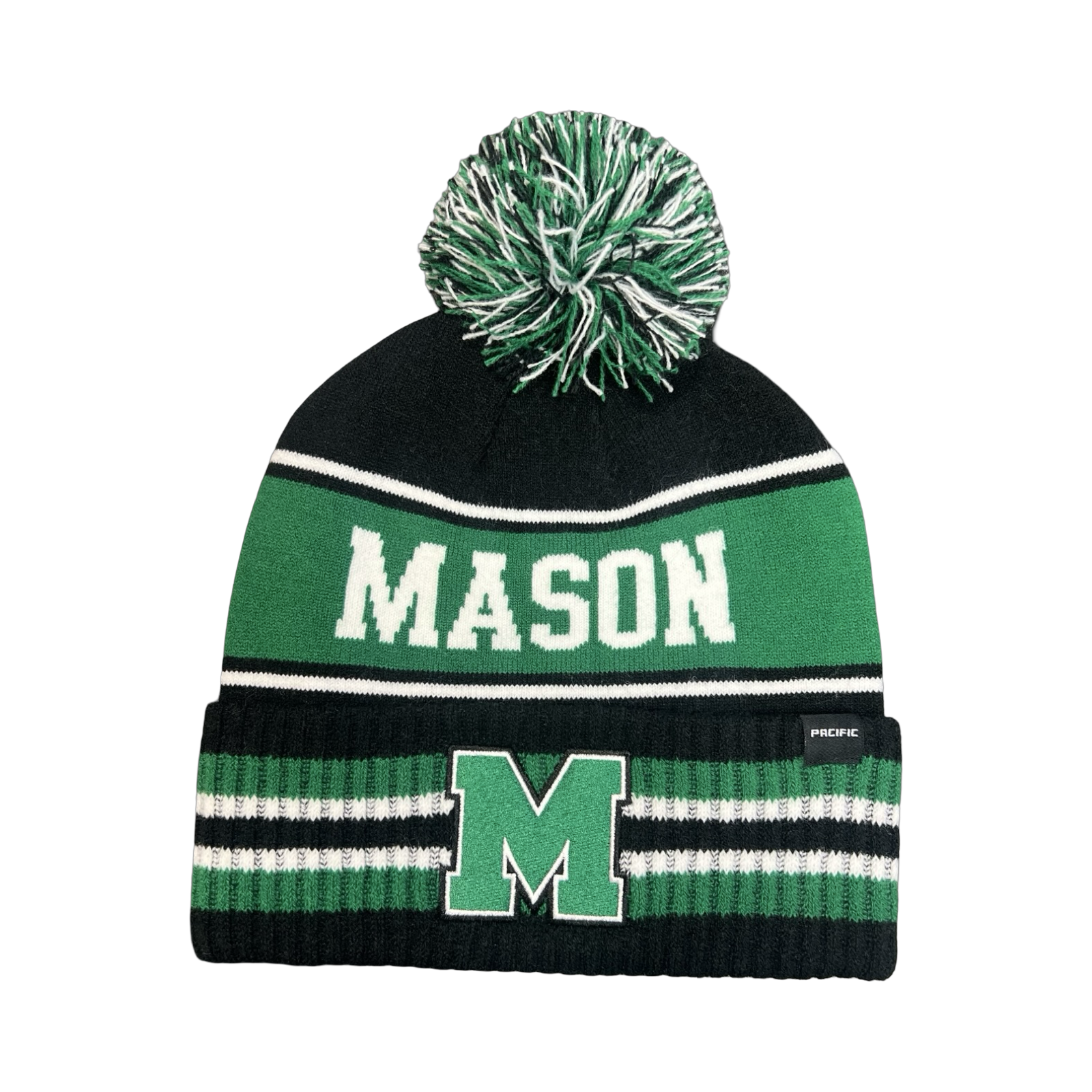 Mason Green Puff Ball Beanie