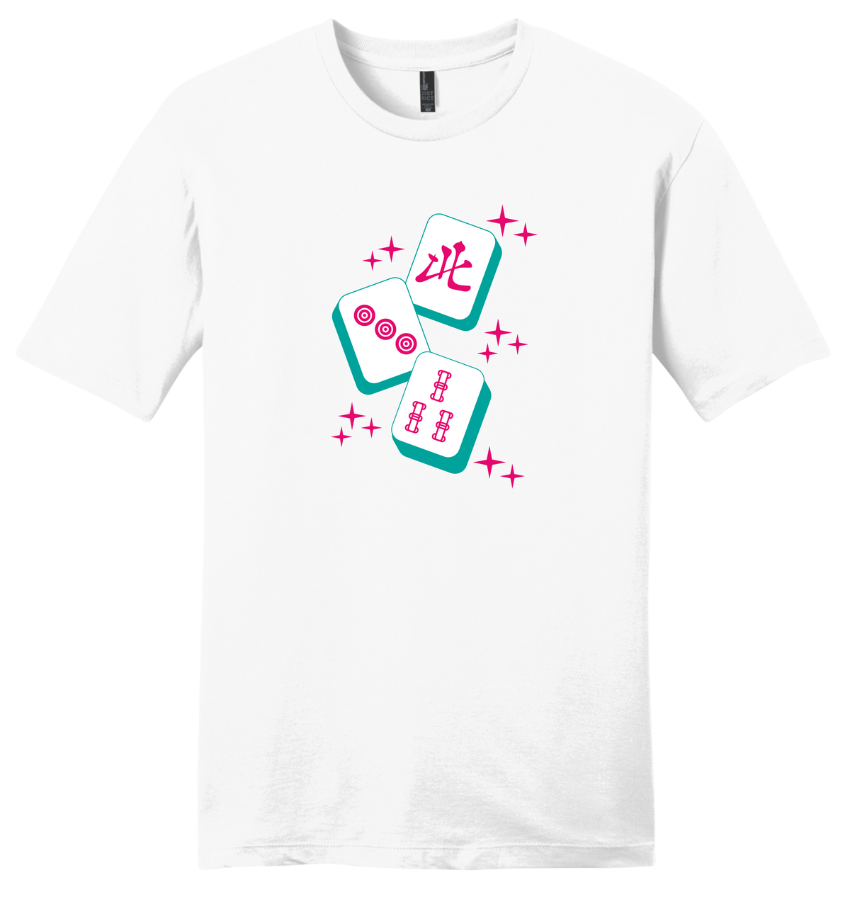 Mahj Art F Sparkle Tiles Unisex Cotton T